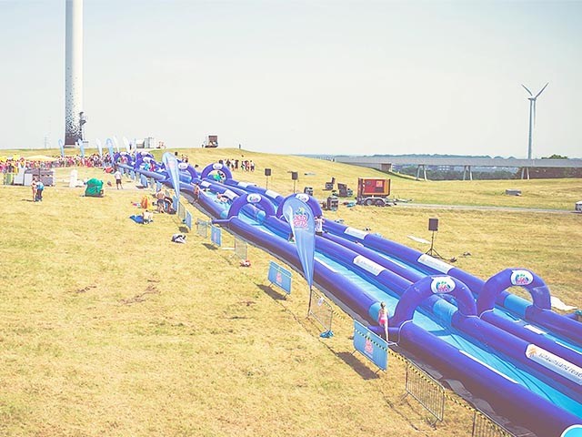 Commercial 1000 ft Slip N Slide Inflatable Slide The City , City Slide For Adult BY-STC-006
